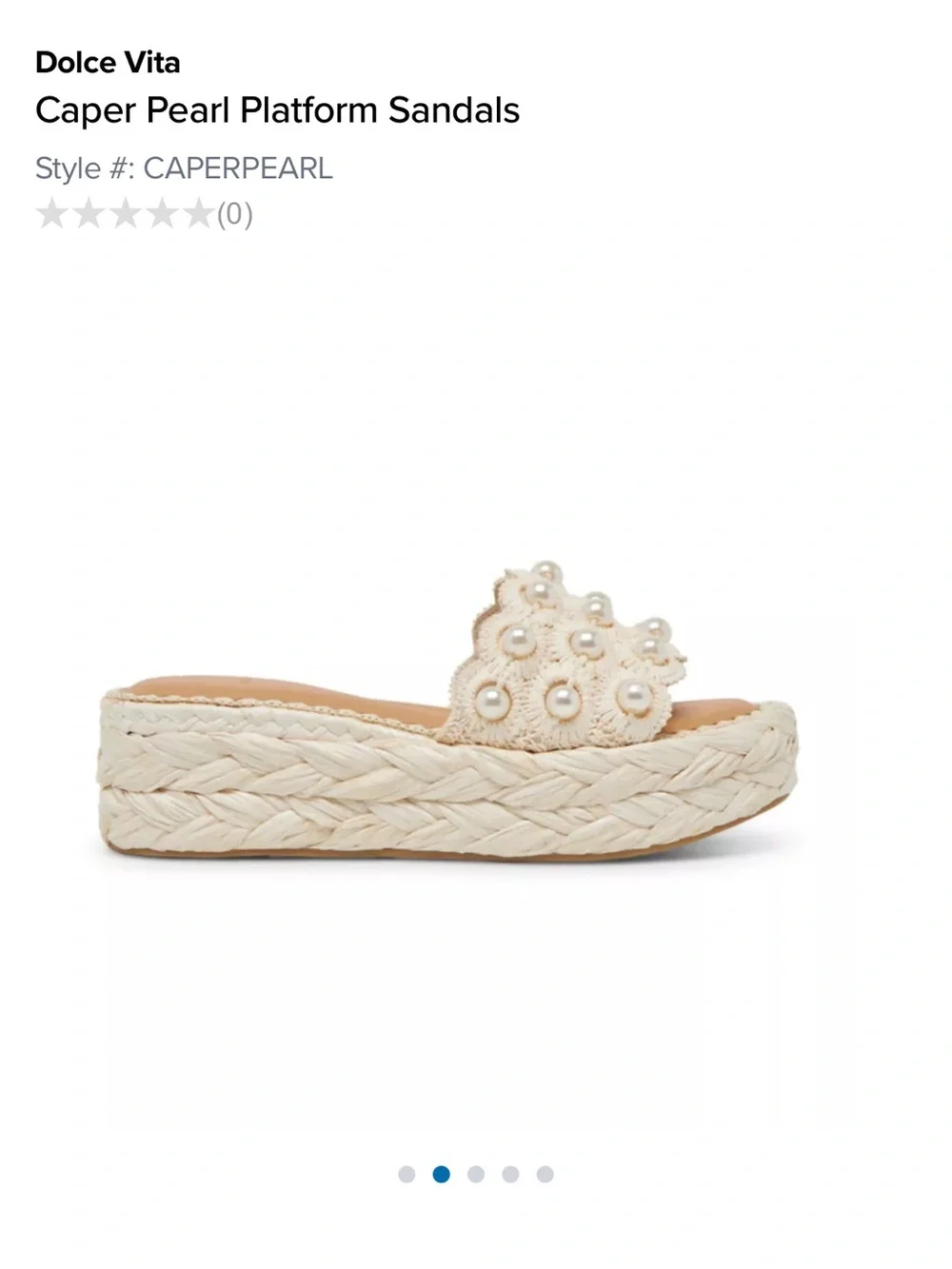 Dolce Vita - Women's Caper Pearl Platform Sandals NIB 6.5